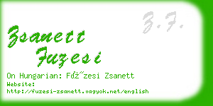 zsanett fuzesi business card